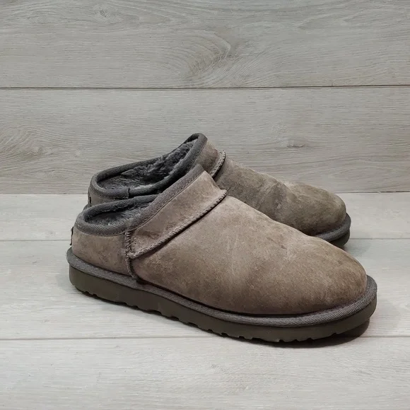 Ugg Australia Women Leather Sheepskin Clogs platform Slippers shoes sz 7 - Picture 2 of 13